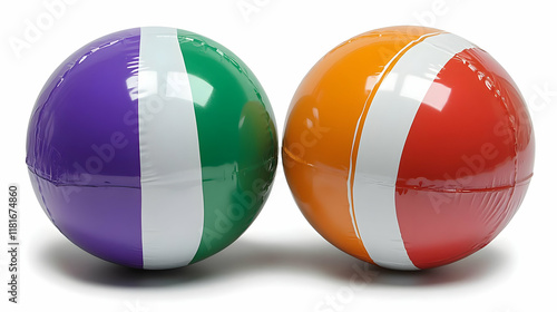 Colorful Beach Balls Isolat...