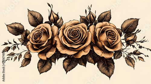 Roses and Buds Bloom Beauti...