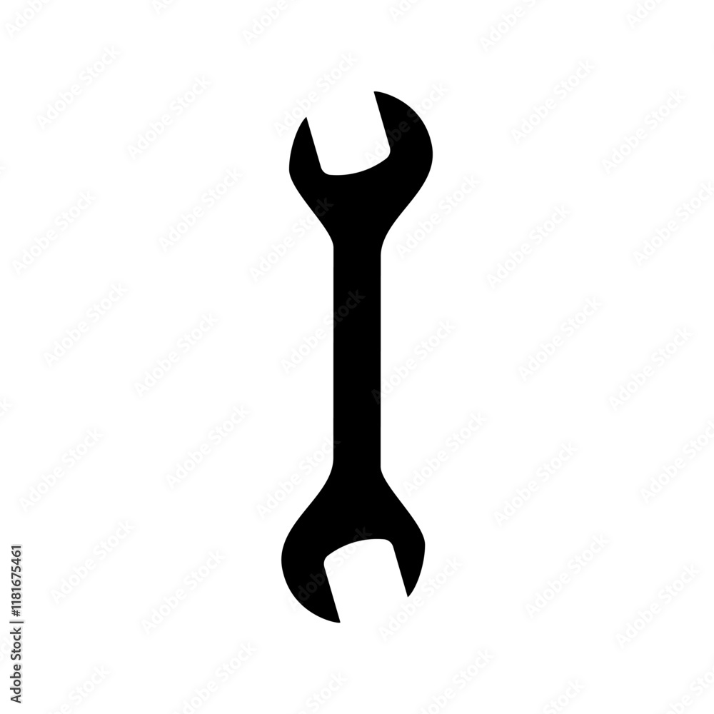 Vector silhouette of wrench vector design and illustration Vector silhouette of wrench vector design and illustration