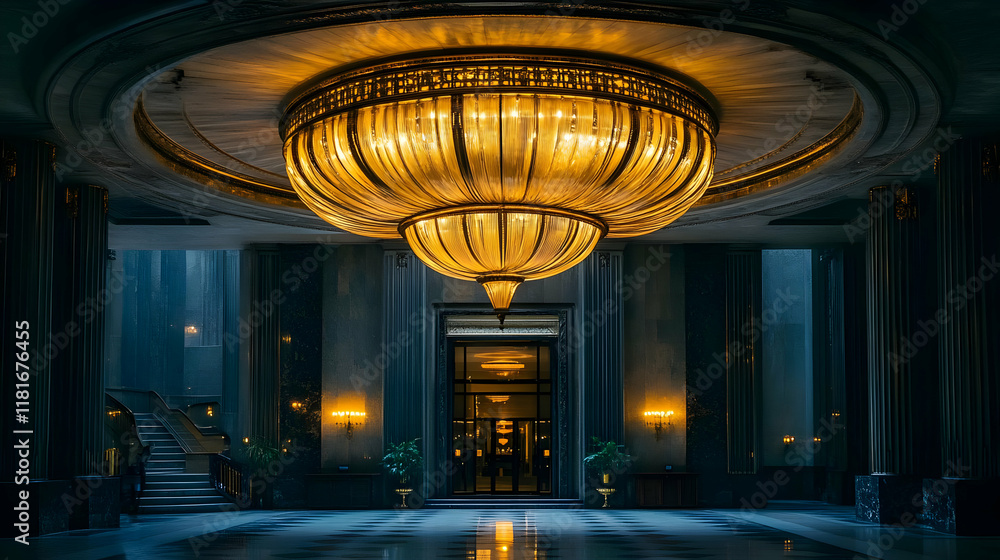 Grand Entrance Illuminates with Majestic Chandelier and Elegant Decor Grand Entrance Illuminates with Majestic Chandelier and Elegant Decor