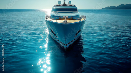 Luxury Yacht Sailing Calm O...