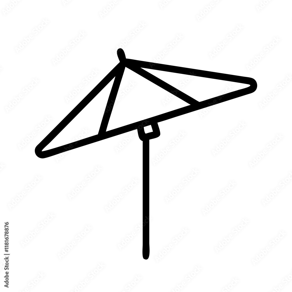 cocktail umbrella icon, drinks line art, drinks vector - simple black line art icon of cocktail umbrella perfect for logos, and drinks-themed designs. cocktail umbrella icon, drinks line art, drinks vector - simple black line art icon of cocktail umbrella perfect for logos, and drinks-themed designs.