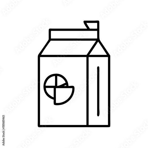 juice box icon, drinks line art, drinks vector - simple black line art icon of juice box perfect for logos, and drinks-themed designs.