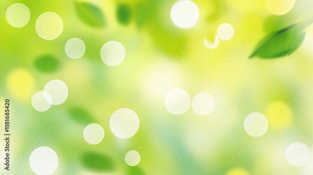 Fototapeta premium Soft-Focus Green Nature Background with Bokeh