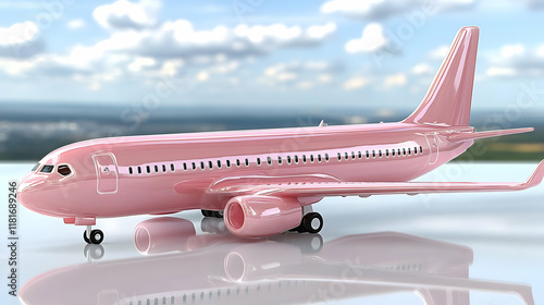 Pink Airplane Soars Through...
