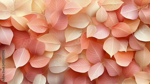 Pink Leaves Gently Overlap ...