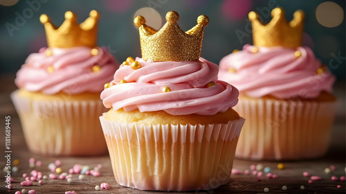 Pink Cupcakes Decorated wit...