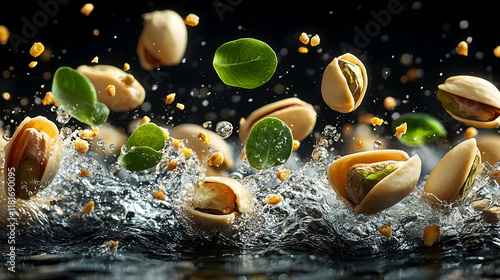 Pistachios Splash into Wate...