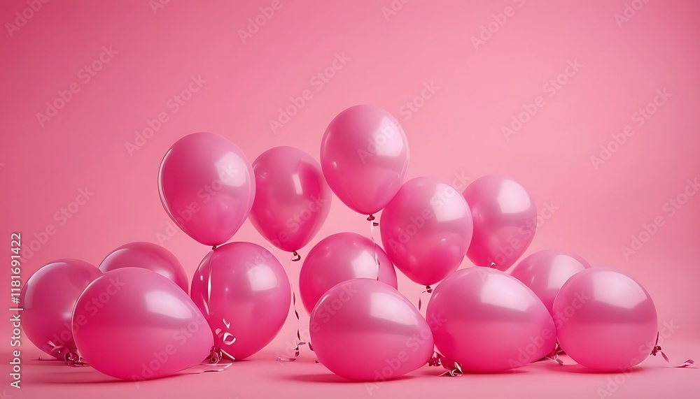 Elegant pink Balloons on a Sophisticated Dark Background. 4 Elegant pink Balloons on a Sophisticated Dark Background. 4