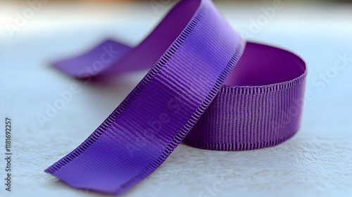 Purple Ribbon Unfurls Elega...