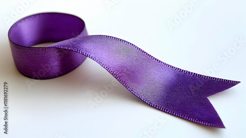 Purple Ribbon Unfurls Grace...