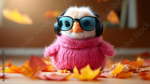 Baby Chick Wears Sweater, H...