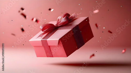 Gift Box Floats with Fallin...