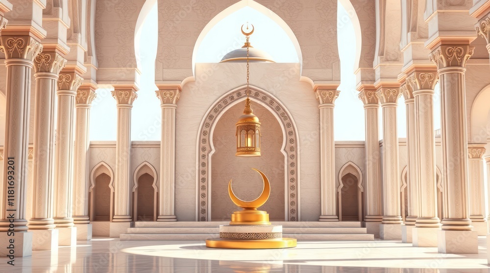 Fototapeta premium islamic background modern ramadan kareem lantern lamp