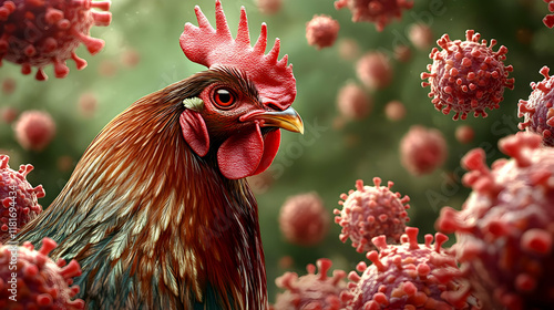 Chicken and Virus Particles...