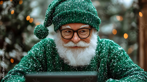 Holiday Cheer: Man in Green...