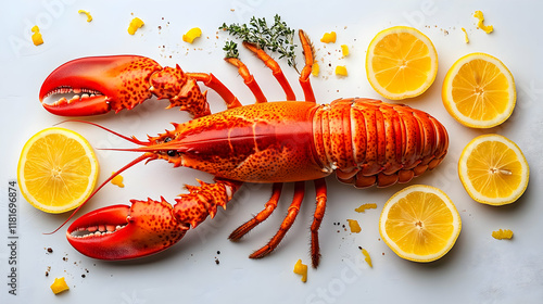 Cooked Lobster with Lemon a...