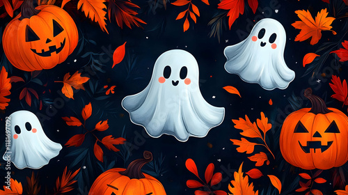 Spooky Ghosts Float Among P...