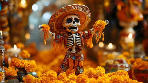 Skeleton Dances Joyfully Am...