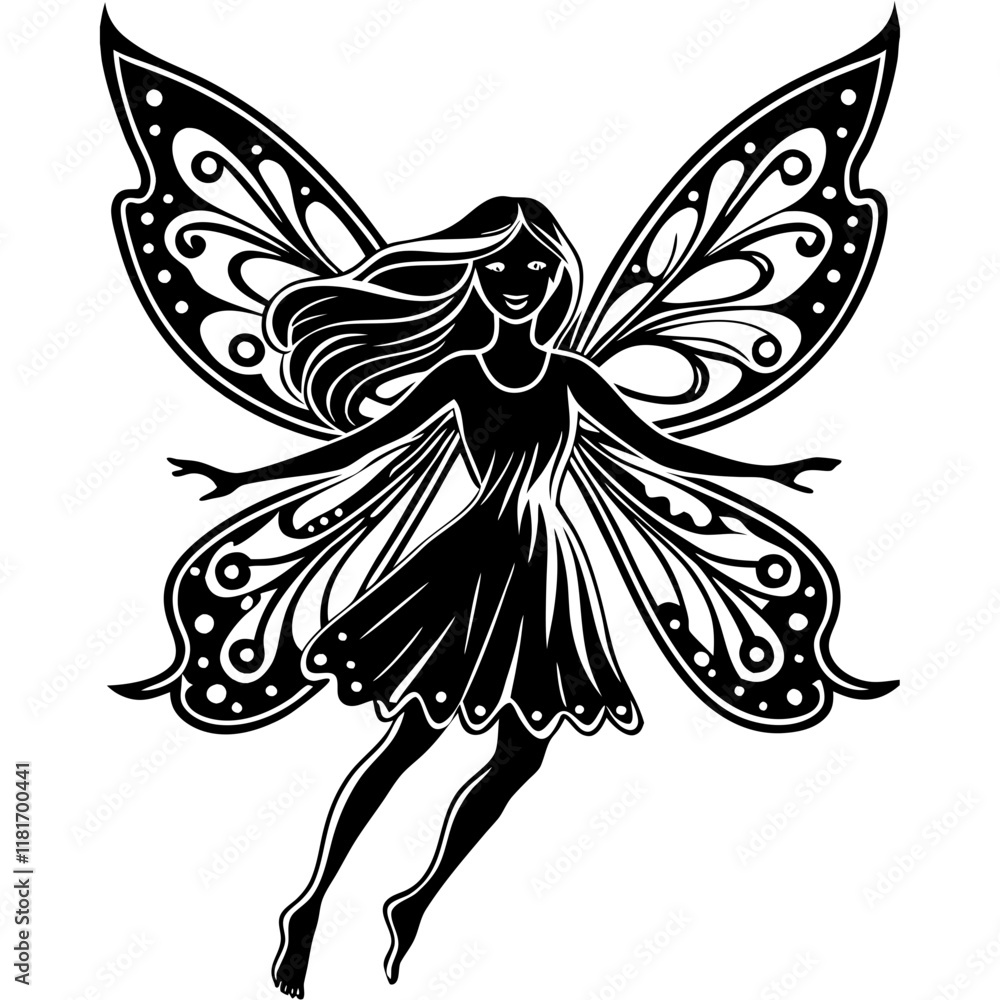 Obraz premium fairy vector transparent background