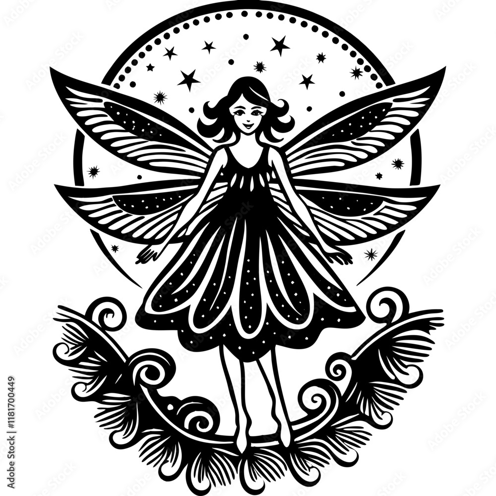 Fototapeta premium fairy vector transparent background