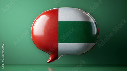 Flag Speech Bubble Symbol: ...