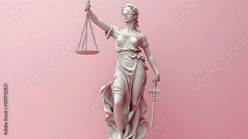 Justice Figure Holds Scales...