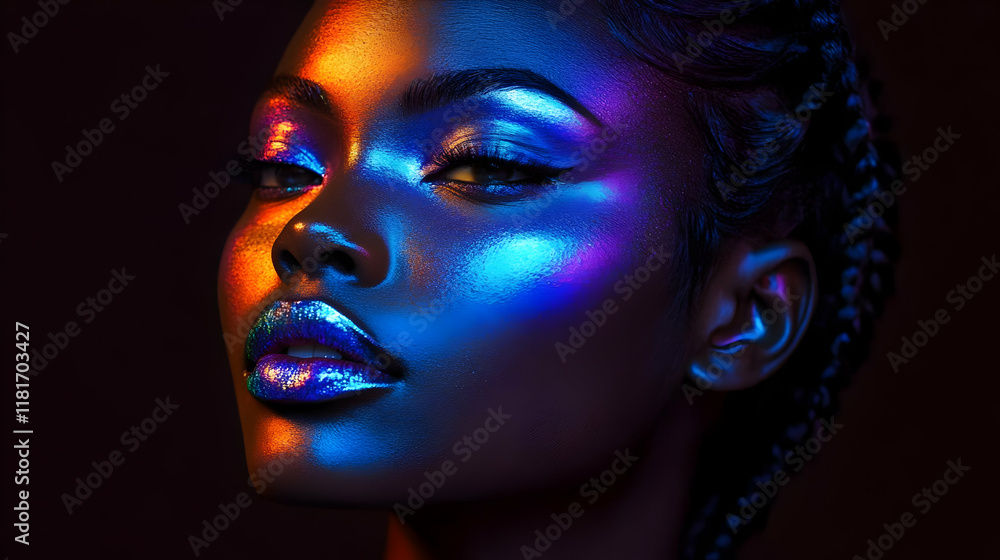 Neon Makeup Look Shines with Iridescent Colors Neon Makeup Look Shines with Iridescent Colors