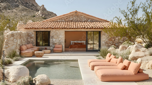 Desert Home Design with Poo...