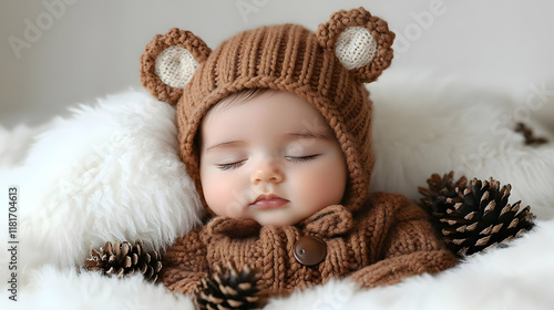 Baby Sleeps Peacefully: Kni...