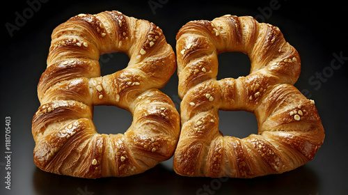 Golden Croissant Letters: B...
