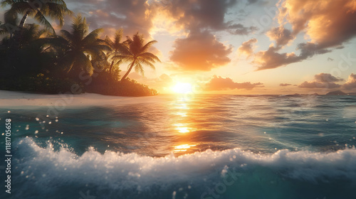Tropical Island Sunset Meet...