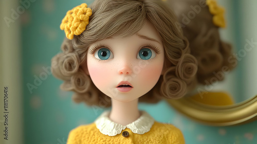 Doll Shows Surprise with Bi...