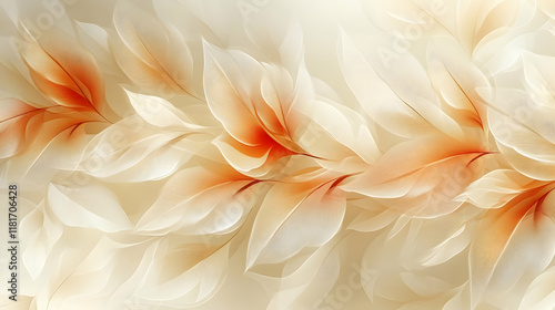 Abstract Orange and Beige L...