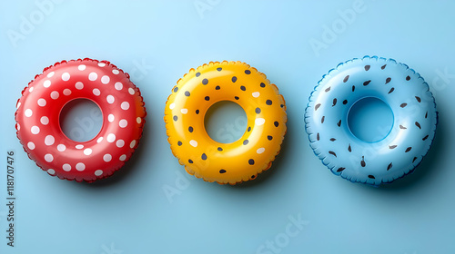 Colorful Inflatable Rings F...