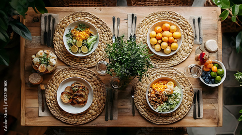 Healthy Food Prepared on Ta...