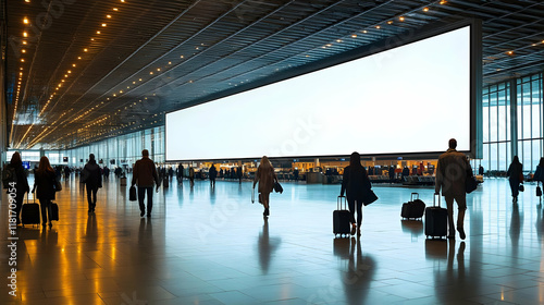 Travelers Walk Through Airp...