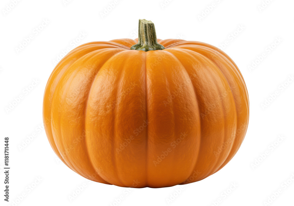 Pumpkin isolated on white background, front view, no depth of field, sharp Pumpkin isolated on white background, front view, no depth of field, sharp