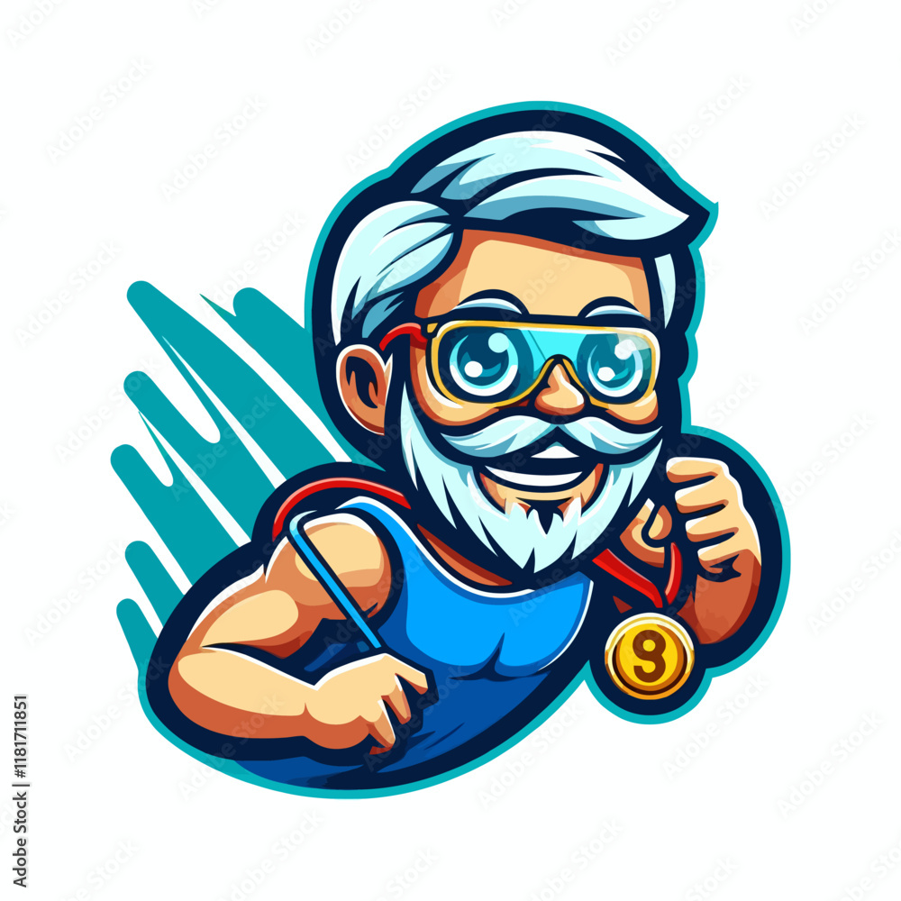 This graphic design features a hockey player in mascot style against a white background. The logo design showcases vibrant vector graphics, perfect for sports enthusiasts and team branding. This graphic design features a hockey player in mascot style against a white background. The logo design showcases vibrant vector graphics, perfect for sports enthusiasts and team branding.