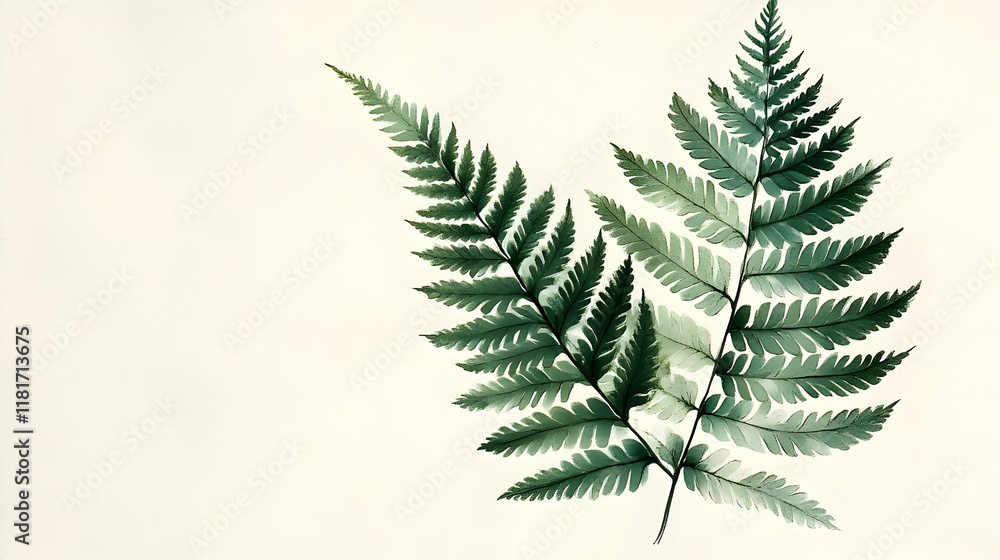 Naklejka premium Fern Leaves Enhance Nature's Beauty Tranquilly