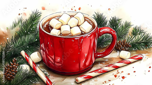 Hot Cocoa Holds Marshmallow...
