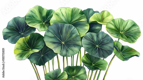 Green Leaves Vibrantly Grow...