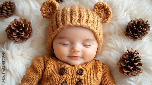 Baby Sleeps Peacefully Surr...