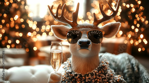 Reindeer Celebrates with Ch...