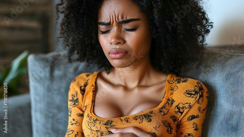 Woman Experiences Discomfor...
