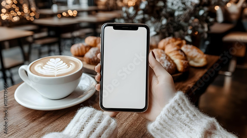 Cozy Cafe: Woman Uses Smart...