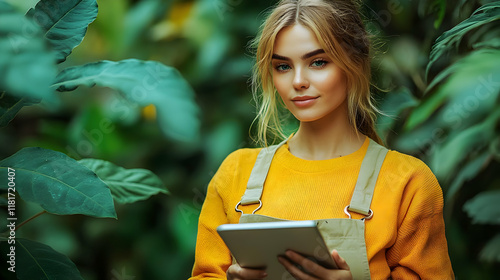Botanist Uses Tablet, Studi...