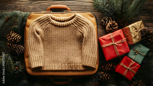 Cozy Sweater, Pine Cones, G...