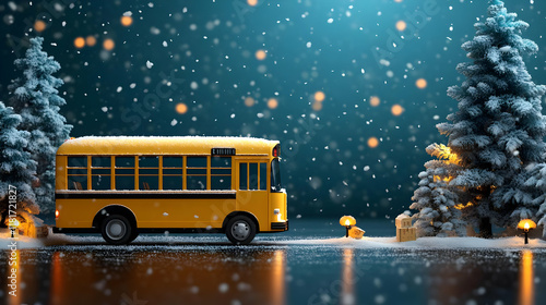 School Bus Drives Through S...