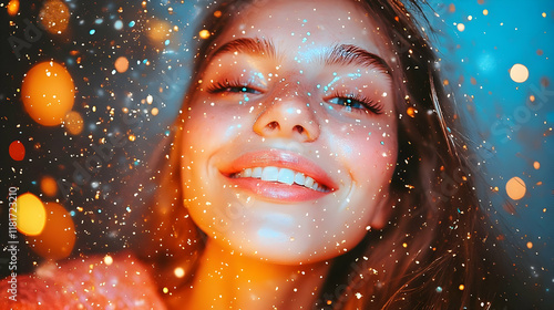 Smiling Face Shows Happines...